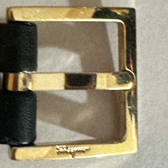 Black leather & Gold Salvatore Ferragmo belt main image 5